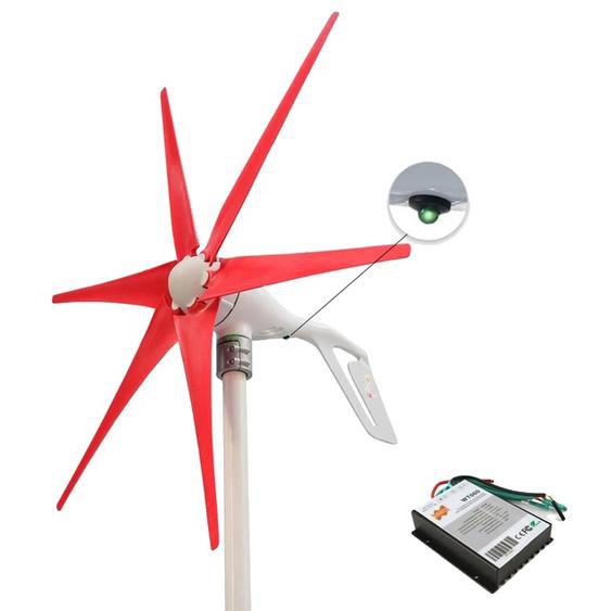 Kit générateur éolien, puissance 400W, régulateur PWM, 24V, 6 lames rouges, 400W