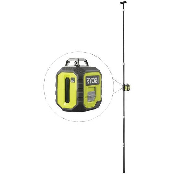 Kit laser 360° vert et canne télescopique.