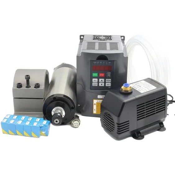 Kit moteur de broche refroidi par eau, puissance 1,5 kW, vitesse 24000 tr/min, kit complet 220V