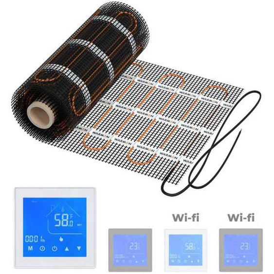 Kit natte chauffante murale  CLASSIC LIGHT 100 W/m² avec Thermostat MCS 450 Smart WiFi Touch blanc - 12 m²