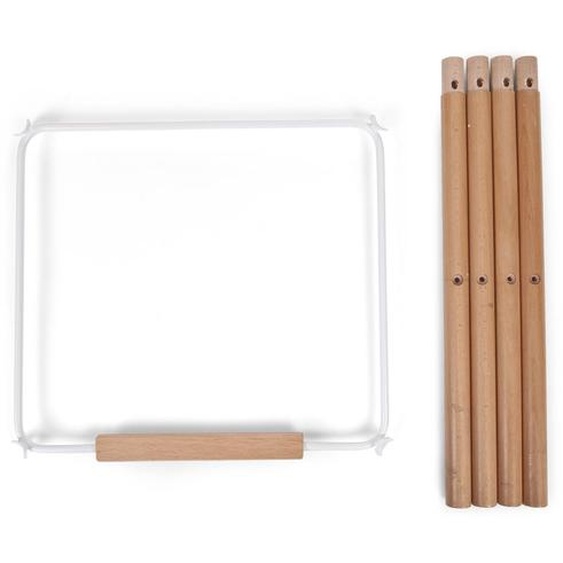 Kit Pieds + Repose Pieds Pour Chaise Haute Evolu Extra Beige Et Blanc