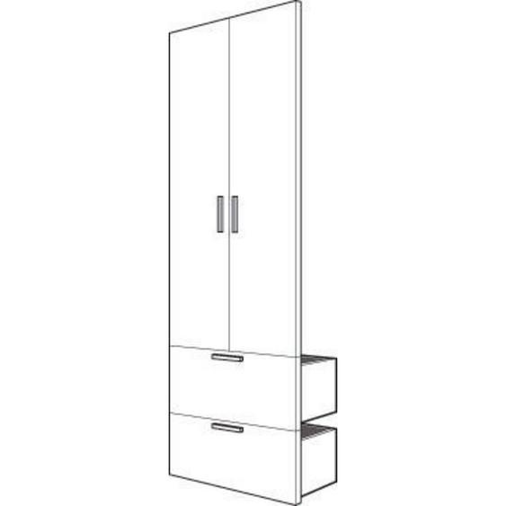 Kit portes + tiroirs aménagement ESPACE chêne strié 203.5 x 80 P.50