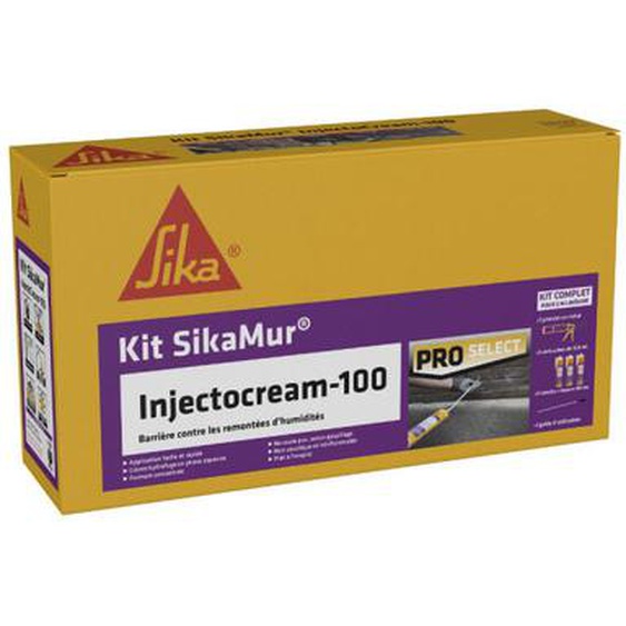 Kit Pro anti-humidité Sika Sika Mur InjectoCream - 5m