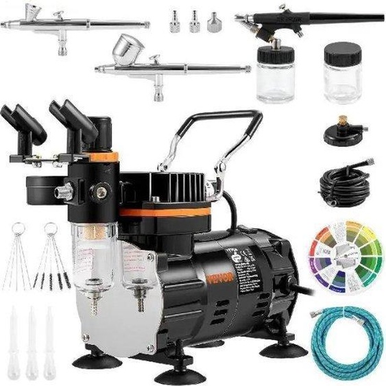 Kit professionnel de peinture à air comprimé - Haute performance - 120 W - 220 V - 60 Hz - Construction légère