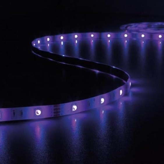Kit Ruban à Led Flexible Piloté Par Musique Avec Contrôleur Et Alimentation - Rvb - 150 Led - 5 M - 12 Vcc