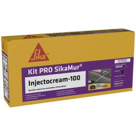 Kit Sika mur Injectocream 100 Anti-Humidité