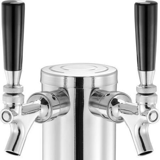 Kit tour pour distributeur de bière, kit de conversion pour bière à double robinet, distributeur de bière en acier inoxydable avec double jauge, régulateur W21.8 et raccord S-System pour fûts, pour les fêtes à la maison