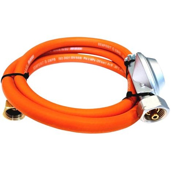 Kit tuyau de gaz propane Zatech avec régulateur GOK 3 m 37 mbar Ø 9,0 mm 21,8 mm filetage x 1/2 filetage à droite raccord cuisinière à gaz réchaud à gaz camping