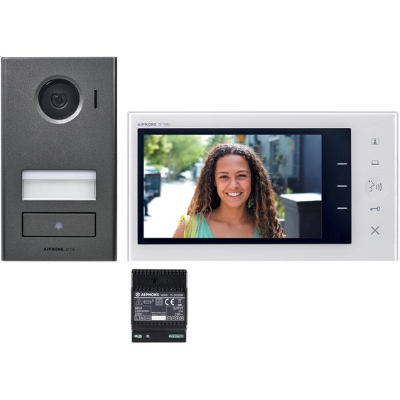 Kit vidéo couleur antivandales saillie 2 fils intégral JVS1V - AIPHONE - 130440