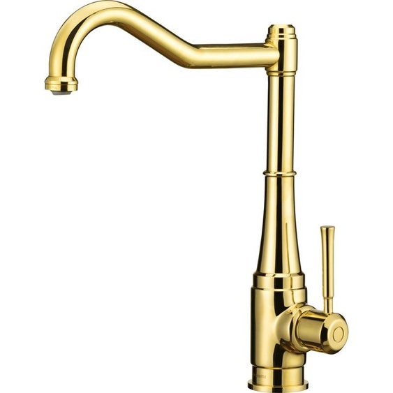 Kitchen faucet with rectangular spout