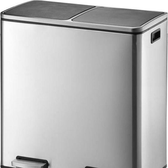 KITCHEN MOVE Poubelle de cuisine a pédale tri sélectif - Acier 60L (30+30) MAJOR