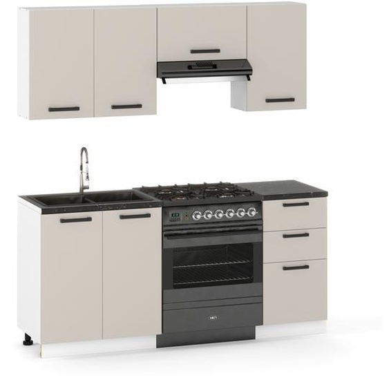 Kitchenette Bloc cuisine moderne Meubles de cuisine Set de meublesBarcelona180cm Cachemire