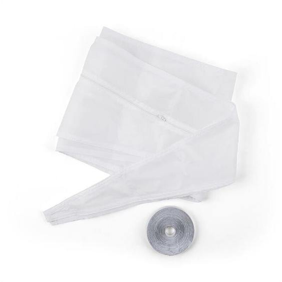 Klarstein - Kit joint de fenêtre 3,9 m fermeture à glissière bande autoagrippante blanc