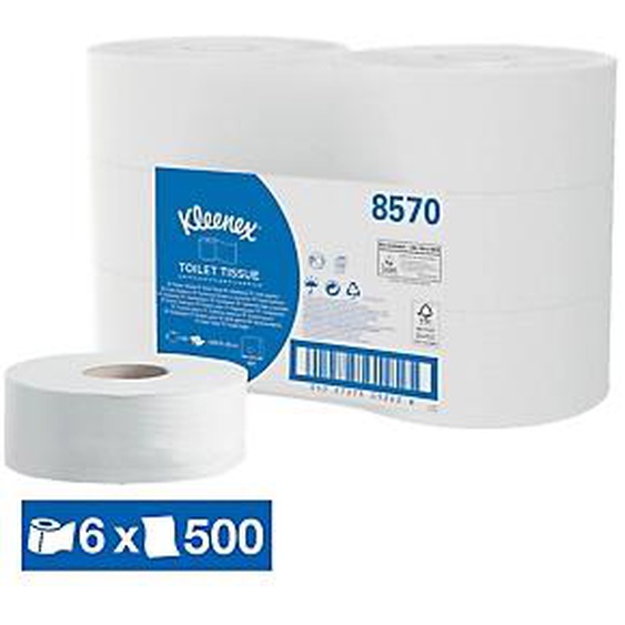 KLEENEX Papier toilette mini jumbo Kleenex, lot de 6