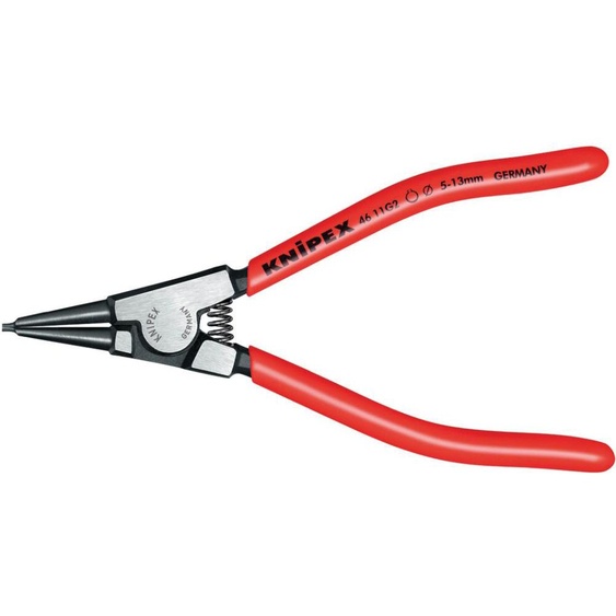 KNIPEX 46 11 G2 Pince à circlips pour anneaux de préhension sur arbres recouverts de plastique noir atramenté 140 mm