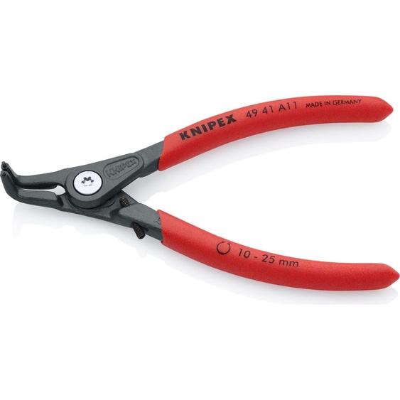 KNIPEX 49 41 A11 Pince à circlips de précision pour bagues extérieures sur arbres recouverte de matière plastique antidérapante grise atramentée 130 mm