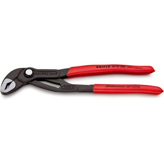 Knipex - 87 01 250 Cobra® Pince multiprise de pointe gaines pvc anti-dérapantes grise atramentisée 250 mm