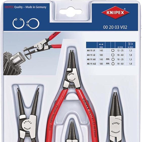 Jeu de 4 circlips | Module en mousse Knipex | 4003773077640