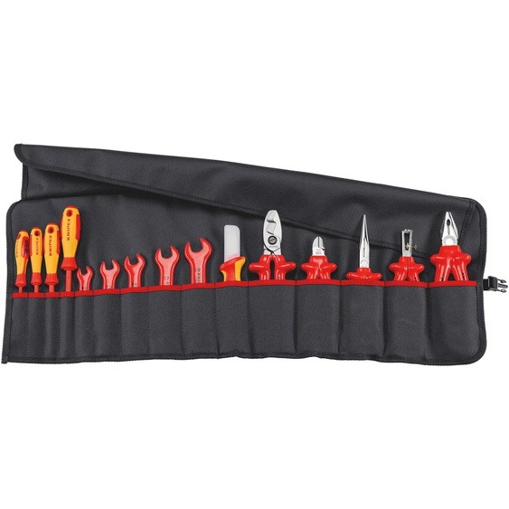 Knipex trousse à roulettes 15 pièces avec outils isolés pour travaux sur installations électriques 98 99 13 (98 99 13)