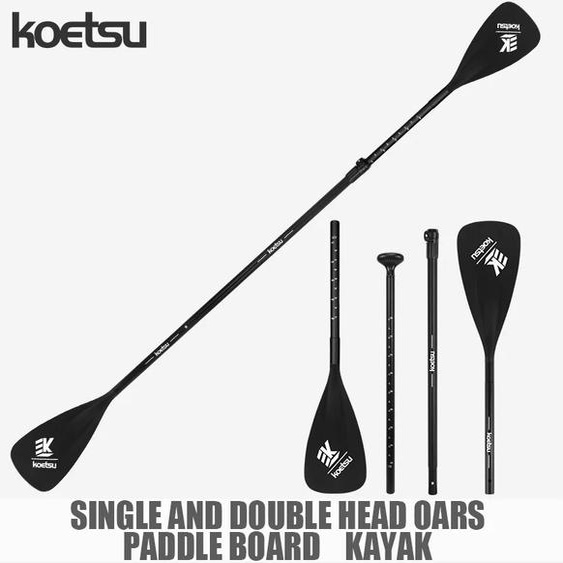 KOETSU pagaie réglable en alliage daluminium pour planche SUP et kayak-remar convertible simple/double tête pour les sports nautiques,