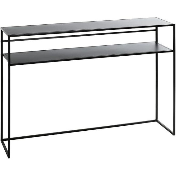 Konsole, noire, en métal - Dimensions : L 112 x H 81 x P 28 cm, Style : Moderne