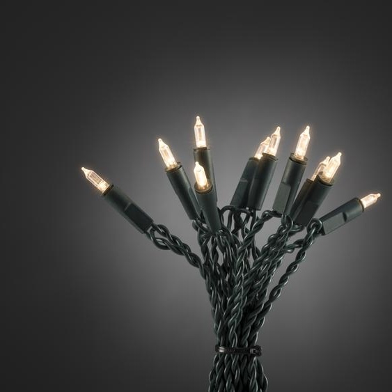 Konstsmide - Guirlande lumineuse LED miniature, One String, 50 diodes blanches chaudes, 230V, intérieur, câble vert ; 6303-120