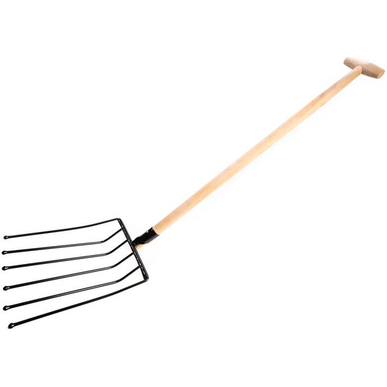 KOTARBAU® Fourche à betteraves Fourche à foin 6 dents 130cm avec manche métallique