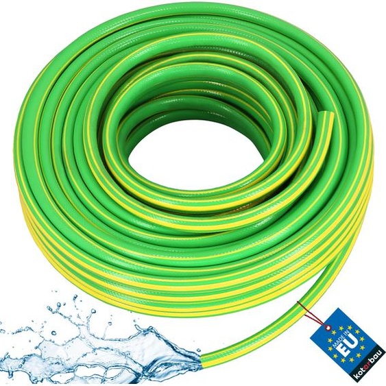 KOTARBAU® Tuyau Arrosage PVC 30 m 3/4 Pouce Vert Jaune Tuyau DArrosage Jardin Renforcé Flexible Durable 4 Couches
