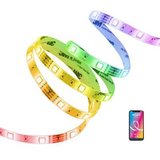 Ruban LED connecté KOZii, blancs et couleurs, 5m