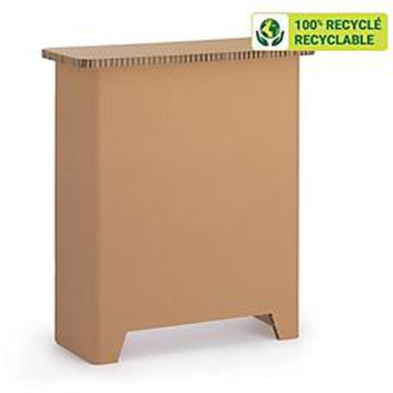 KRAFTDESIGN Comptoir daccueil L 80 x P 37 x H 92,5 cm en carton alvéolaire - Kraft naturel