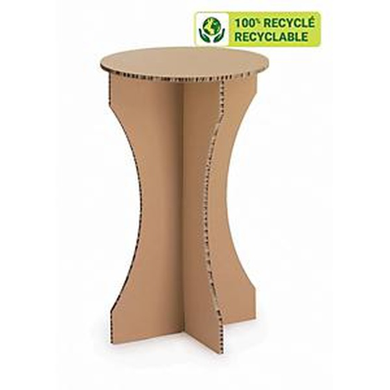 KRAFTDESIGN Mange-debout diam. 60 cm en carton alvéolaire - Kraft naturel