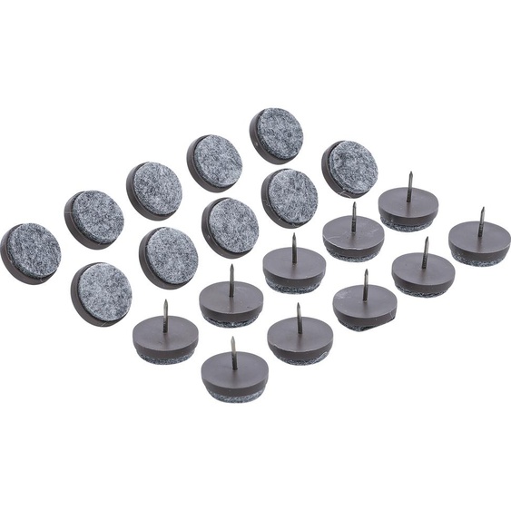 KRAFTMANN 80868 Patins en feutre, goupillés, 20 pcs.