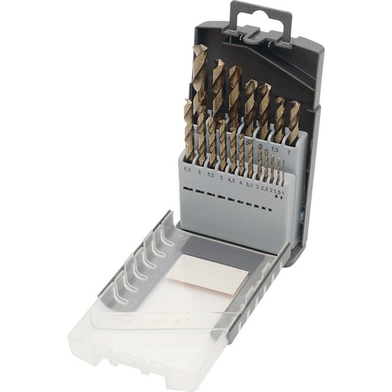 Kraftwerk Cassette de forets hélicoïdaux HSS E 1-10/0.5 mm 19 pièces