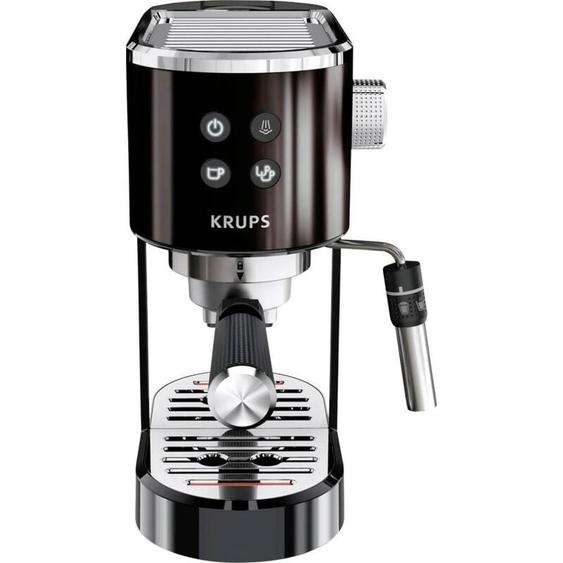 Krups EspressoVirtuoso+ XP444G Machine à expresso noir avec embout de mousseur à lait