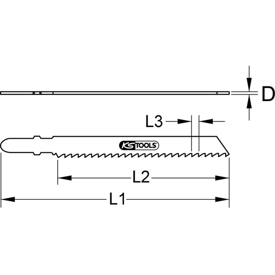 KS Tools 129.3118 scie sauteuse/scie à chantourner/lame de scie sauteuse Lame de scie sauteuse Acier rapide (HSS) 5 pièce(s)