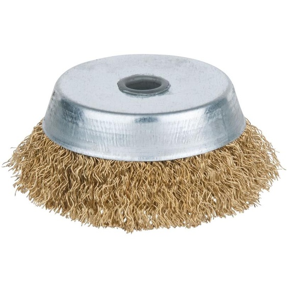 KS Tools BRONZEplus brosse boisseau, fil de bronze à létain, ondulée, Ø 85 mm