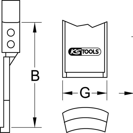 KS TOOLS Crochet dextraction 300 mm - 645.0252