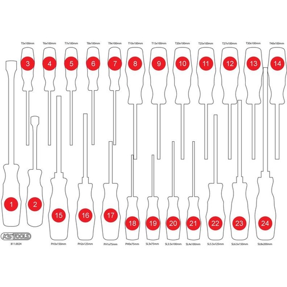 KS TOOLS Garniture vide en mousse pour 811.0024 - 811.0024-97