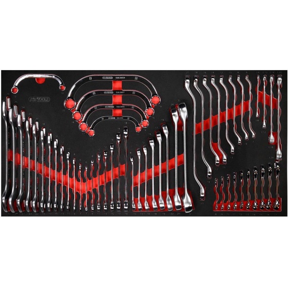 KS TOOLS Jeu de clés à molette en mousse 54 pièces - 813.0054