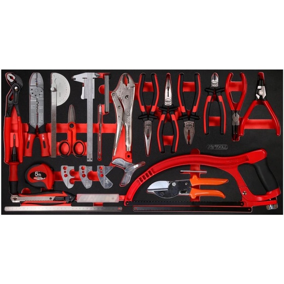 KS TOOLS Jeu de pinces / outils de mesure dans une pochette en mousse, 39 pièces ( 813.0030 )