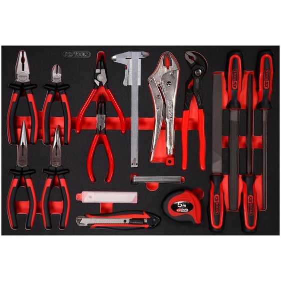 KS TOOLS Jeu de pinces / limes en mousse, 28 pièces ( 811.0019 )
