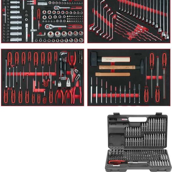 KS TOOLS Jeu doutils universel - 515 pièces - dans un tiroir / coffret