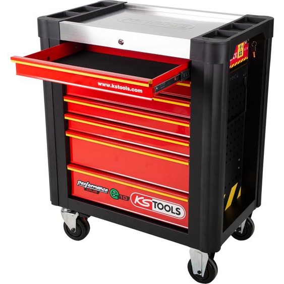 KS TOOLS PERFORMANCEplus e10 NOIR/ROUGE Servante datelier avec 7 tiroirs - 873.0007