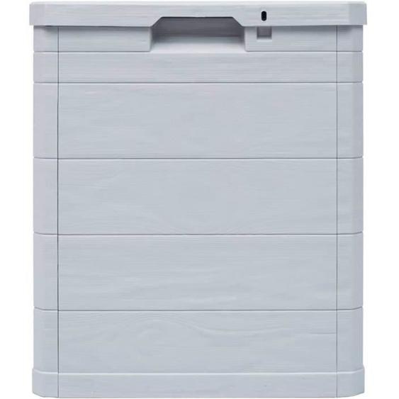 Ksodgun Bote de Rangement dextrieur Jardin Meubles de Jardin en Plastique 42.5 x 44 x 50 cm 90 L Gris Clair Terrasse Stockag[553]