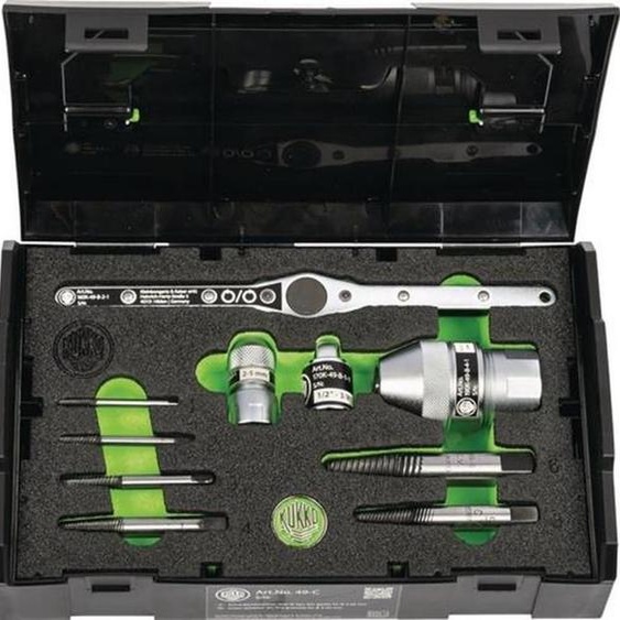 KUKKO Jeu dextracteurs de vis (10 pièces filetage D.4-20mm / 10 pièces) - K-49-B