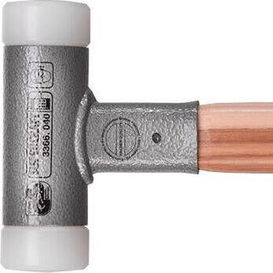 KWB Marteau de protection Supercraft, manche en bois, clair, 40 mm KWB Marteau à lattes avec porte-clou magnétique, poignée à deux composants, DIN 7239 noir-rouge