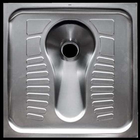 KWC Hock-wc, modèle CAMPUS, en acier inoxydable, sans raccordement pour lévacuation, dimensions : 700 x 235 x 700 mm