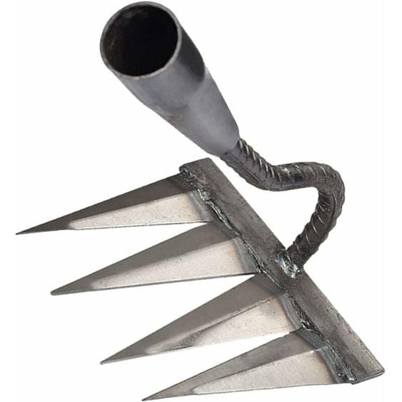 KZQ - xvx Râteau De Jardinage, Râteau De Désherbage, Râteau De Scarificateur De Jardin, Râteau à Dents Lourdes En Métal, Râteau à Ongles à 4 Dents