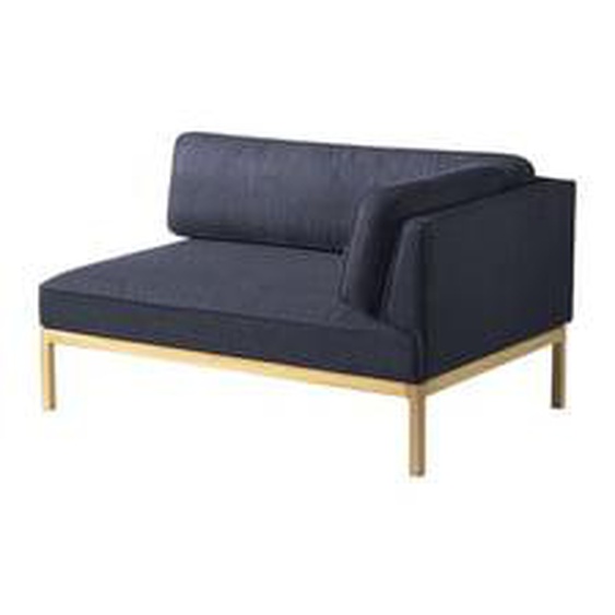 L37 - 07-09-13 Canapé modulaire - coin - bleu - naturel - droite - 130 cm