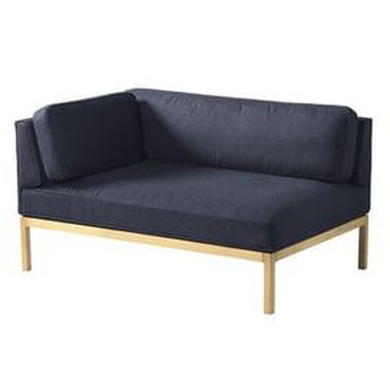 L37 - 07-09-13 Canapé modulaire - coin - bleu - naturel - gauche - 130 cm